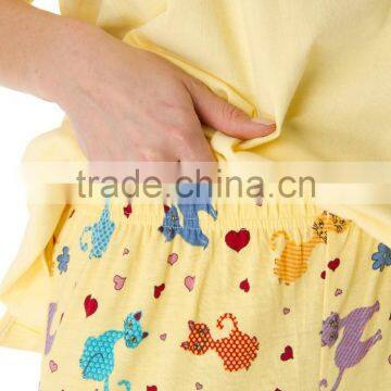 Cotton Knit Adult Lovers Sleepwear Suits for Women photo-3