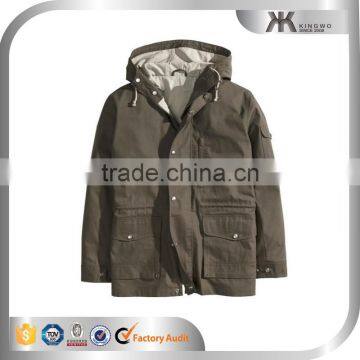 New Arrival Men's Coat With Zip and Metal Toggles Windproof Coat