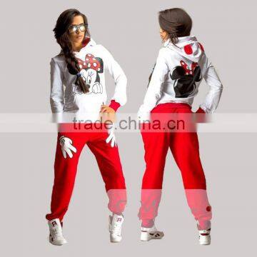 2016 Hot Selling Casual Sportswear Cute Micky Mouse Printed Hooded Long-sleeved Suit Tenue Sportwear photo-2