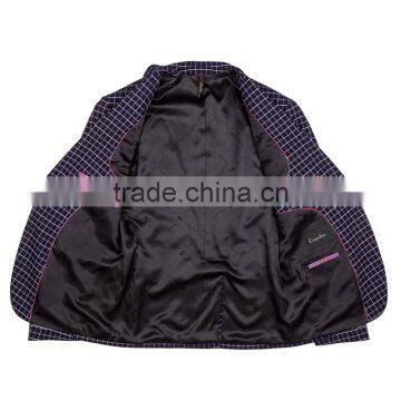 Daynoliao Slim Fit 3 Pieces Trendy Woolen Business Suits Plaid Male Suit for Men photo-4