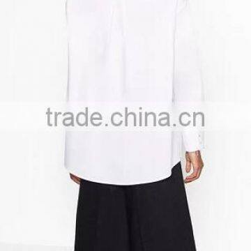 Runwaylover EY2345B Ladies Stand Collar Fashion Pure Color Blouse photo-3