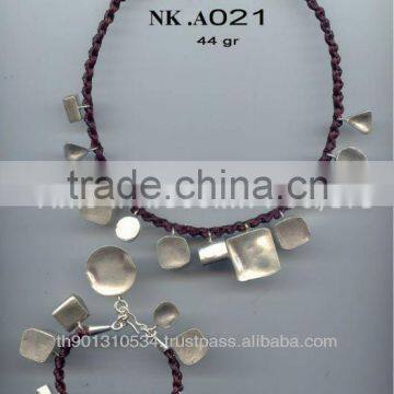 Thai Karen Silver Bracelet & Necklace Jewelry 925 Sterling Silver