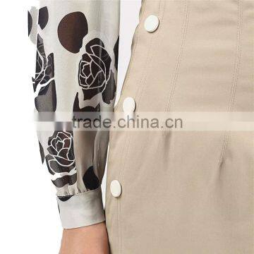 2017 OEM Spring Warm Tone Mini Tight Skirt With Side Fasteners photo-5