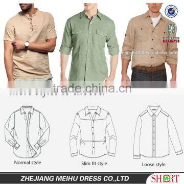 2016 Comfortable Style Custom Men Linen Shirt photo-2