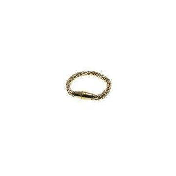 BR900-3 Stainless Steel Thick Popcorn Magnetic Closure Bracelet, Gold Color, Rose Gold Popcorn Brace