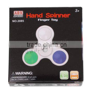 Popular 2017 hot sell usa finger hand fingertip spinner Plastic LED