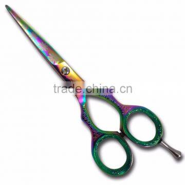 Multi colour trimming straight Barber Scissor