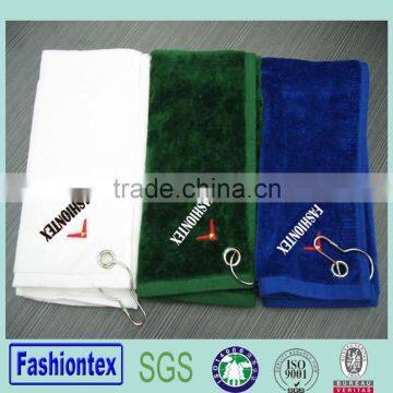 cotton terry personalized gym towel with zip pocket