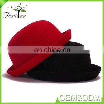 Latest design simple style elegant fascinator round winter party woman hat