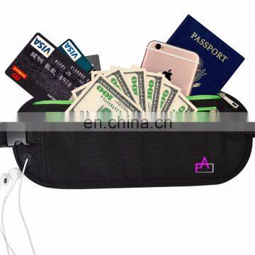 RFID Blocking Money Belt Hidden Travel Waist Packs Passport Holder fot Women