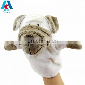 child early development education calm dog toy speaking plush hand puppet