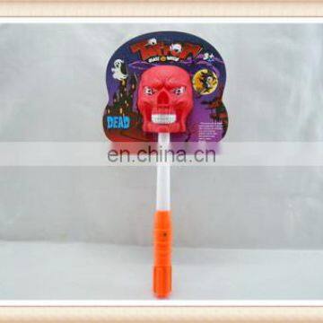 plastic halloween skull head led flashing light stick