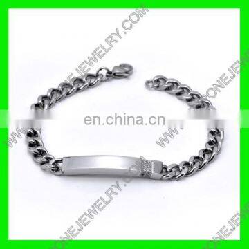 wholesale latest unique design bracelet stainless steel jewelry chain engravable bracelet