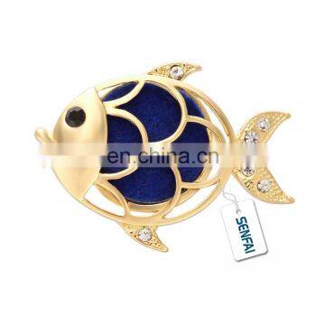 New Products 2016 Gold Fish Shaped Car Air Vent Clips Air Freshener For Essential Oil photo-2