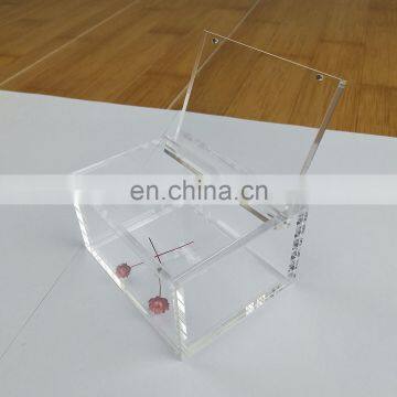 Custom made small clear acrylic boxes with lids wholesale