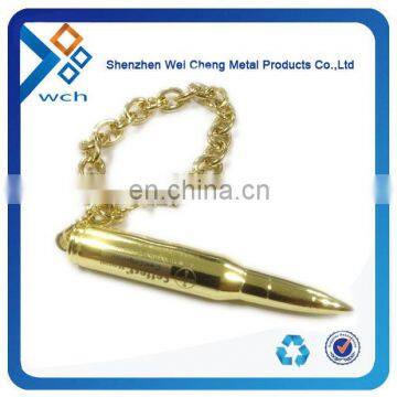 cute mini bullet shaped metal keychains