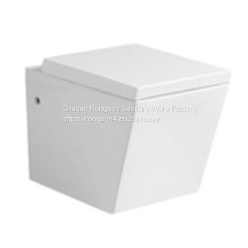 China European standard supplier factory cermaic sanitary ware wall hung square wc white toilet