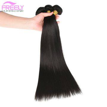 Brazilian Human Hair Bundles Straight Human Hair Weaving 16 18 20 Inch Remy Unprocessed Virgin Human Hair Natural Black photo-4