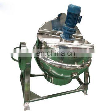 steam-jacked kettle cooking pot chili sauce making machine