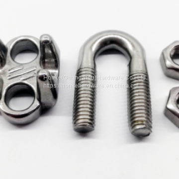Stainless Steel Wire Rope Bolt Clamps For Galvanized Cable Railings photo-2