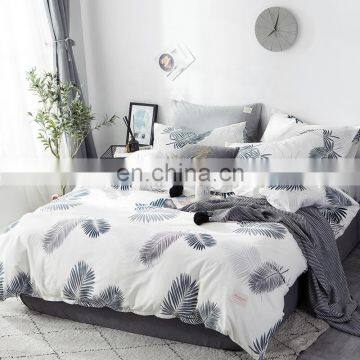 i@home Ins nordic white striped print cotton duvet bedsheets bedding set