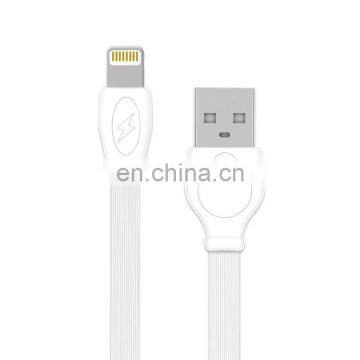 1 / 2 / 3M 2.4A Fast USB Cable For iPhone X XS MAX XR 8 7 6s Plus 5 Charging Mobile Phone Flat Cord Charger Data Line