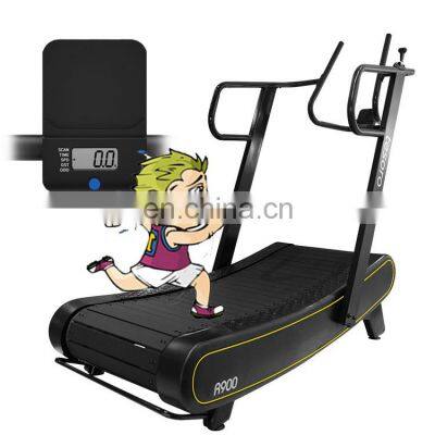 High quality gym equipment Commercial  woodway curved manual Treadmill non-Motorized running machine