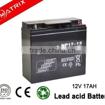 Good quality 12v 17ah AGM battery for solar system