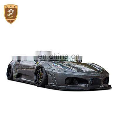 Tuning car accessories carbon fiber front lip spoiler rear lip wheel arches for Fer-rari 430 modiication LB style wide body kit