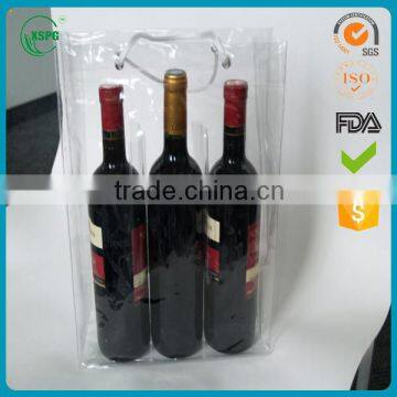 Transparent Pvc Cooler Bag Plastic Pvc Ice Wine Bag