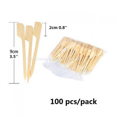 100 Pieces Bamboo Paddle Skewers {9cm / 3.5