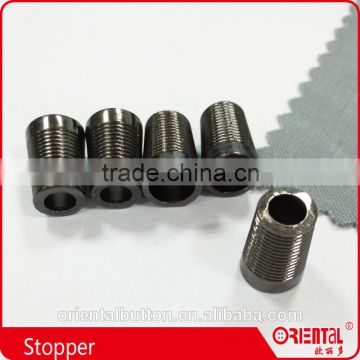 black garments metal column cord end string stoppers