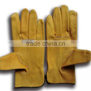 cow grain leather safety and protective gloves drivers driving gloves