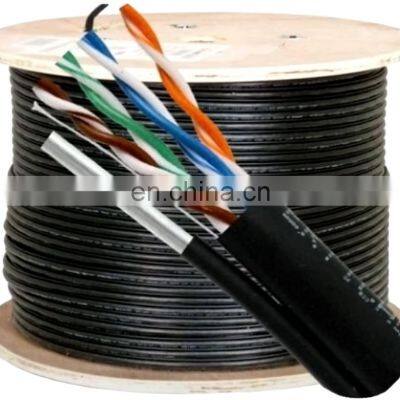 4pr cat5e cable cat5e lan cable cat5e ethernet cable outdoor with messengers