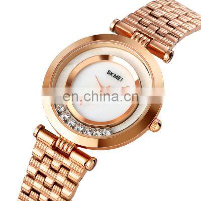 2021 New SKMEI 1784 ladies quartz watch japan movt diamond stainless steel jewelry watch Luxury relojes de mujer