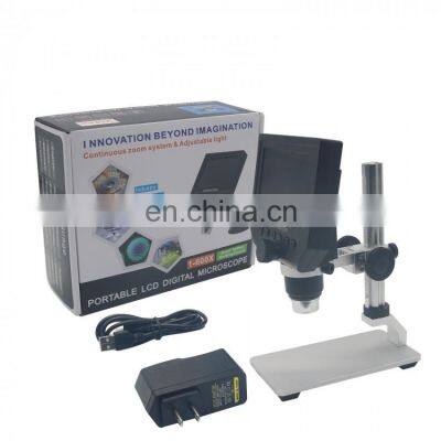 Hot Sale 3.6MP Portable 600X LED USB Digital Microscope with 4.3 Inch Screen Monitor