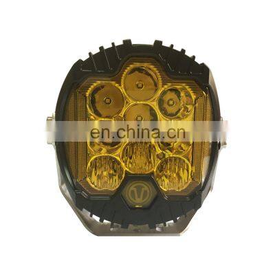 LED6489 7 Inch LED Wrok Light WITH YELLOW LENS Aluminum Alloy Driving Lights Yellow Light 90w LANTSUN