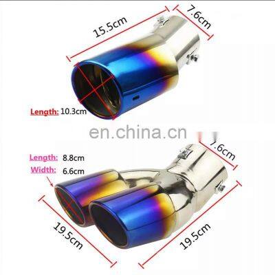 Factory Direct Exhaust Muffler Double Rear Tail Pipe Universal Car Accessories Protect Silencer Cover Trim