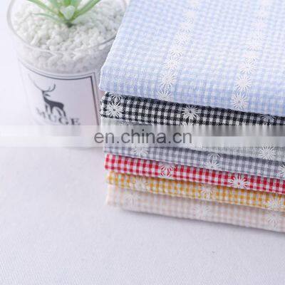 jacquard printed fabric spring and summer children's clothing jacket dress apparel fabric small fresh printed plaid fa