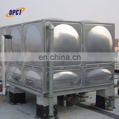 5000liters SS304 stainless steel water tank for fire hot and cold water storage tank