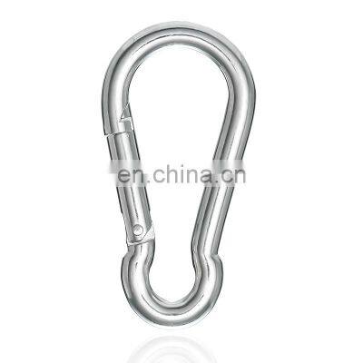 JRSGS Wholesale Snap Hook 304 316 Stainless Steel Spring Climbing Button Carabiner