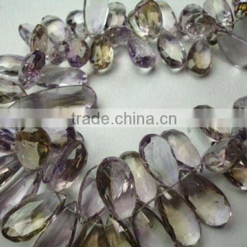 Ametrine Briolette Beads Drops Strand