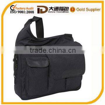 Black Pinstripe Messenger Bag Fashion Diaper Bags Wholesale Diaper Bags