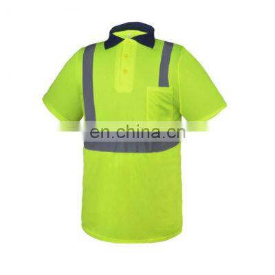 New Trendy Premium Quality Hot Selling High Visible Safety Polo Shirt For men hi viz workwear shirts