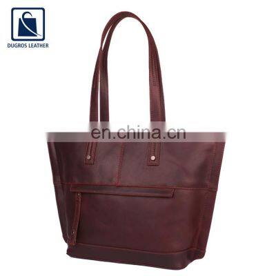 Factory Direct Sale New Arrival Modern Design Best Quality Top Selling Women Genuine Leather Handbag From Indian Supplier