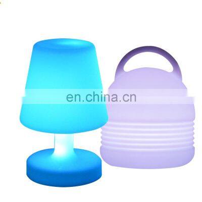 luces de navidad LED Modern Bed Side Lamp Kids Reading Lamp RGB Color Changing Portable USB Port Table Lamp