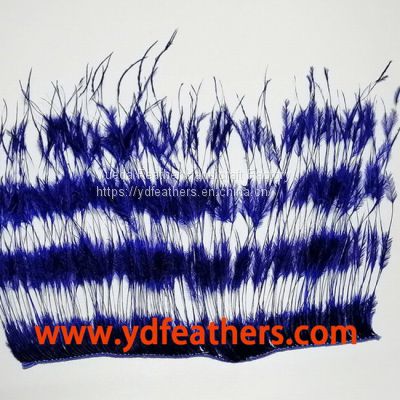 Partially Stripped Ostrich Feather Fringe Sewn On Cord From China For Wholesale