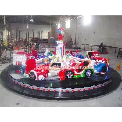Zhongshan, Guangdong Small and Medium-sized Machinery Venue Entertainment Equipment Rotary Lift Small Car 8-seat Racing Team Set Sail Swing Machine photo-2