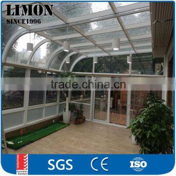 Metals aluminum sunroom with aluminium profile for glass roof