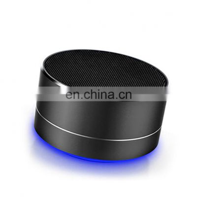 2021 Promotional Outdoor Portable Metal Round Waterproof  Wireless Speaker With TF Card